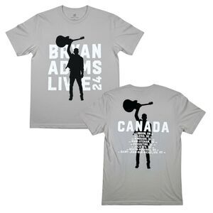Bryan Adams Live T-Shirt Unisex Small Canada Tour 2024 Graphic Tee Concert NEW